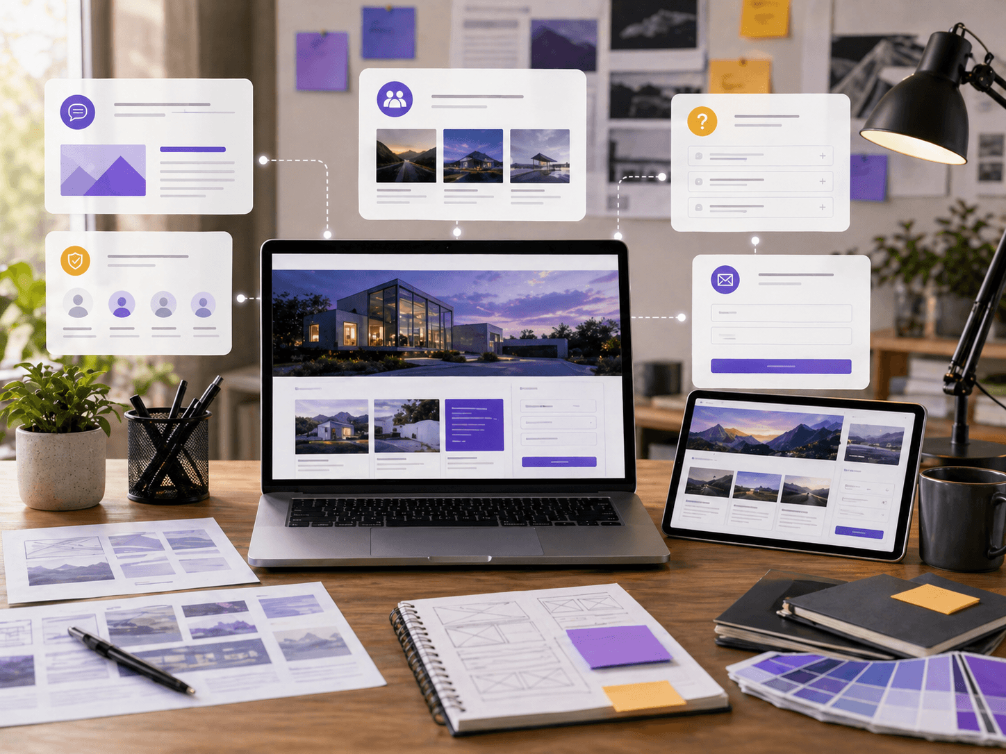 Portfolio case studies showing website clarity and visitor decision flow