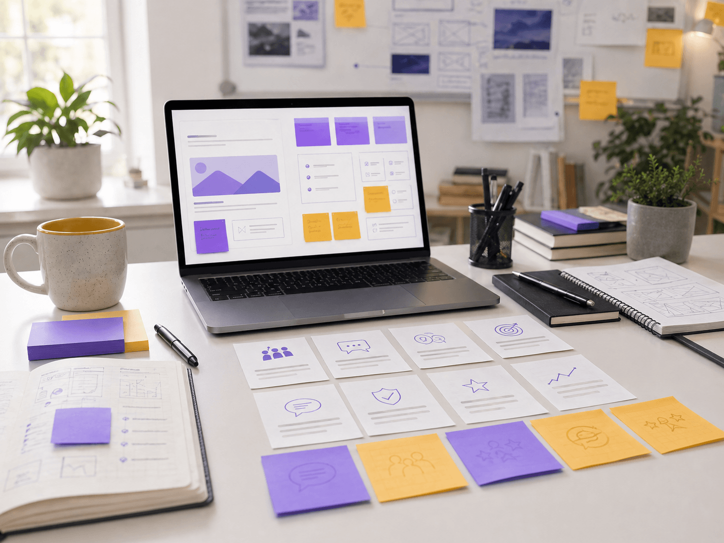 Website clarity planning with customer questions and service notes