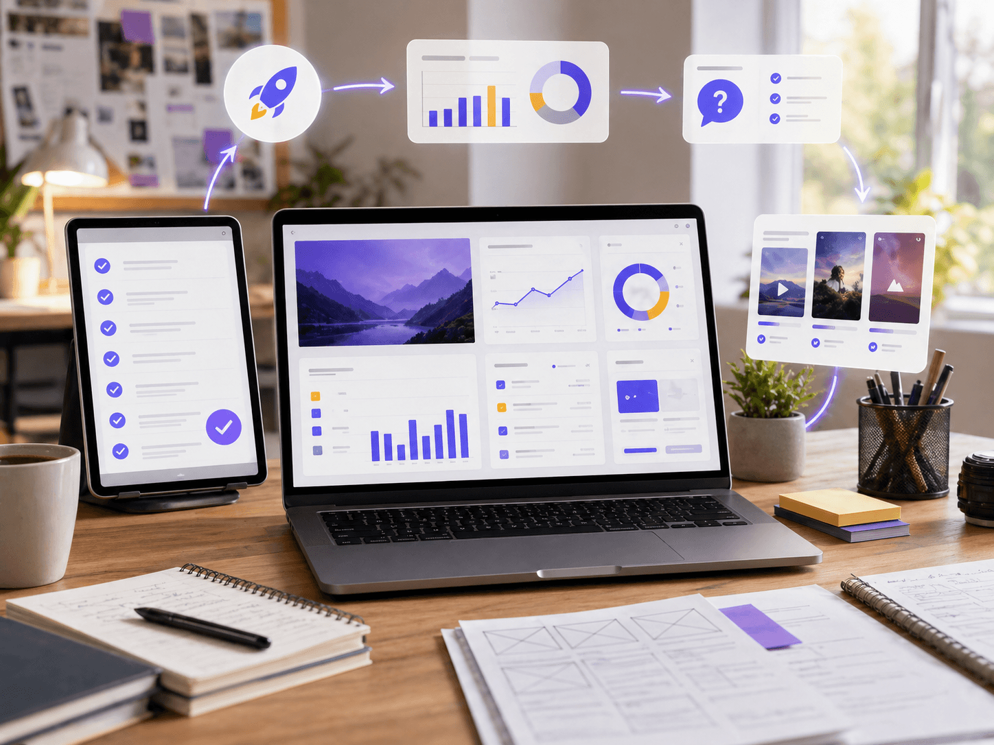 Website launch support and content improvement workflow